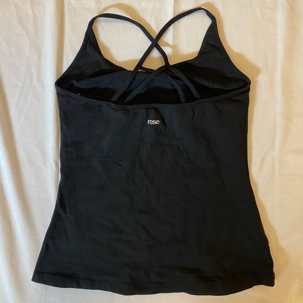 Rese size small black workout tank with bra